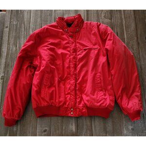 Towncraft Mens Red Bomber Jacket Coat Size XL‎ Hooded